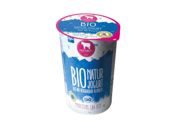 Bio Heumilch Joghurt natur 3,8% | frisch | Preis je Becher 400g
